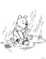A coloring page of winnie the pooh